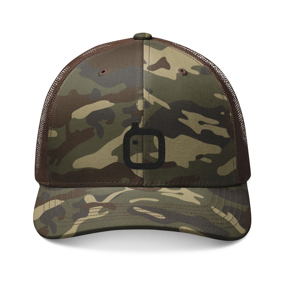GloFlo Camouflage Embroidered Trucker Hat | Outdoor Style, Men's Fashion, Gift for Him, Hunting Accessory, Casual Wear