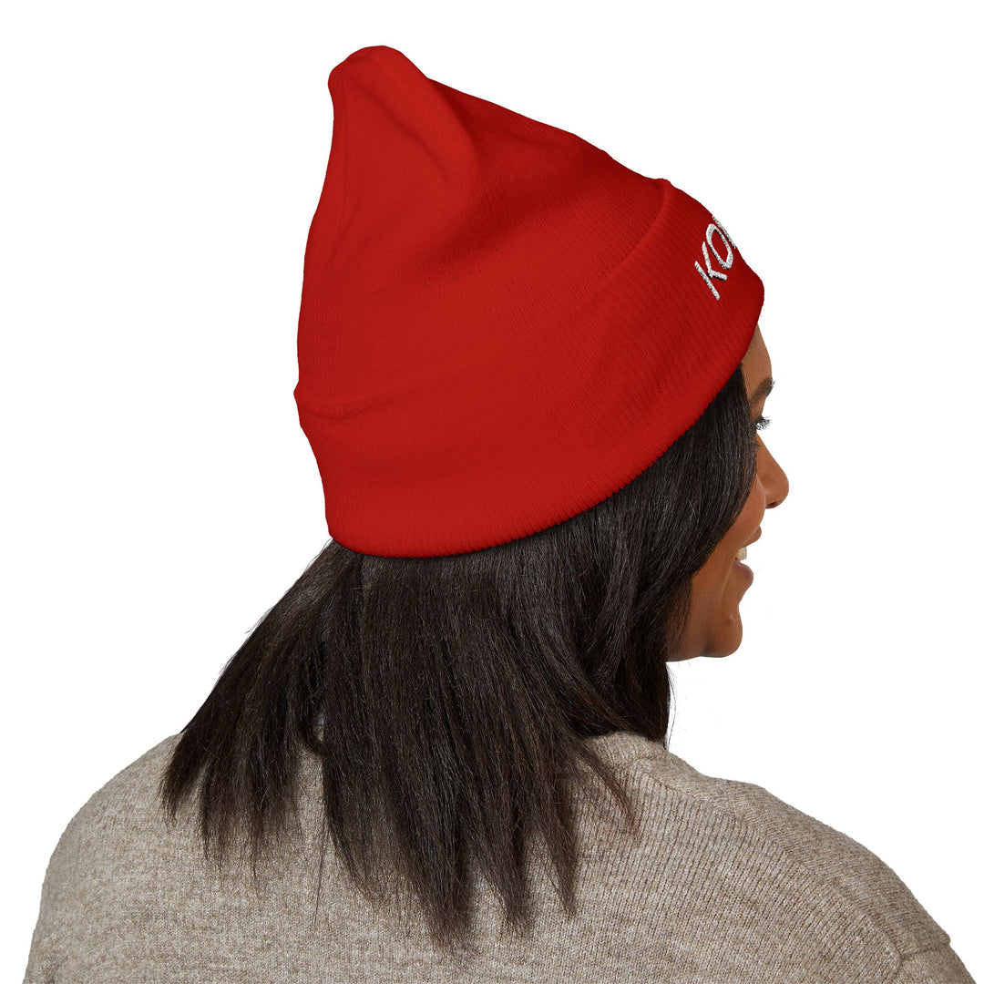 KORFYR Classic Cuffed Beanie - Cozy Embroidered Hat for Winter, Fashion Accessory, Streetwear Style, Gift for Him/Her, Casual Headwear