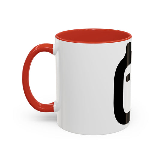 GloFlo Accent Coffee Mug, Black-Handled Mug, Personalized Coffee Cup, Chai Mug, Gift for Coffee Lovers, Ceramic Drinkware