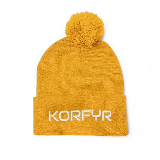 Cozy Pom-Pom Knit Cap | Embroidered Beanie, Winter Accessory, Gifts for Her, Ski Hat, Trendy Knitwear