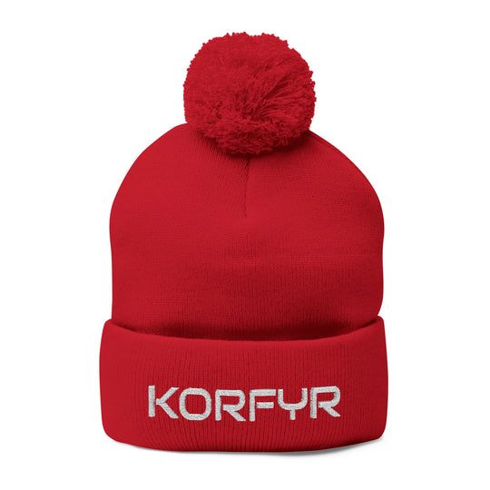 Cozy Pom-Pom Knit Cap | Embroidered Beanie, Winter Accessory, Gifts for Her, Ski Hat, Trendy Knitwear