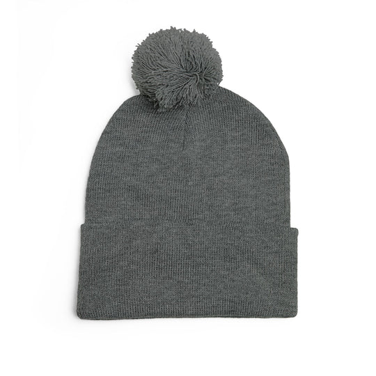Cozy Pom-Pom Knit Cap | Embroidered Beanie, Winter Accessory, Gifts for Her, Ski Hat, Trendy Knitwear