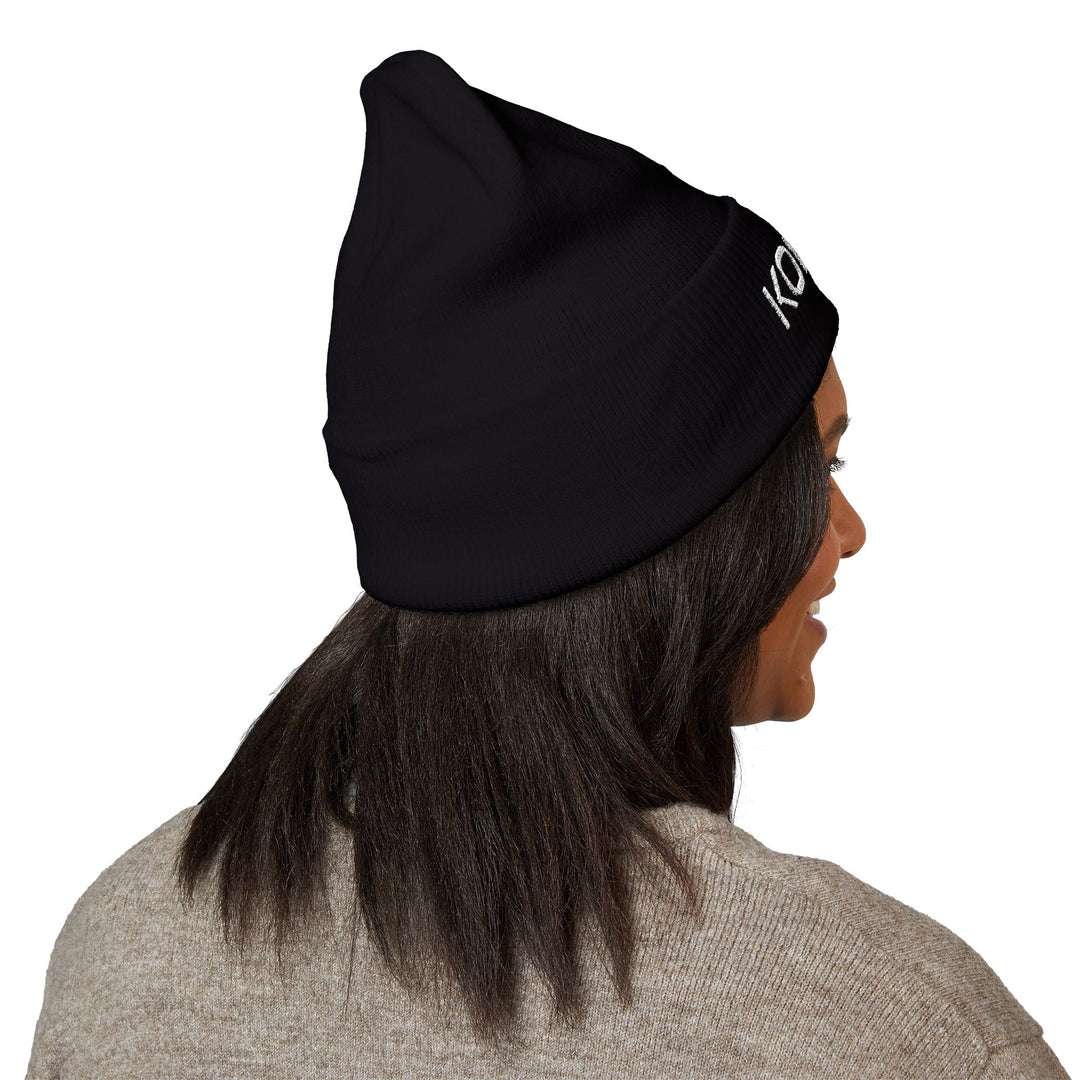 KORFYR Classic Cuffed Beanie - Cozy Embroidered Hat for Winter, Fashion Accessory, Streetwear Style, Gift for Him/Her, Casual Headwear