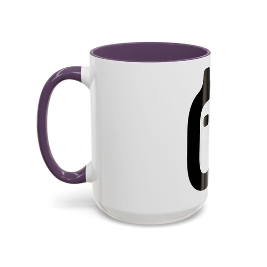 GloFlo Accent Coffee Mug, Black-Handled Mug, Personalized Coffee Cup, Chai Mug, Gift for Coffee Lovers, Ceramic Drinkware