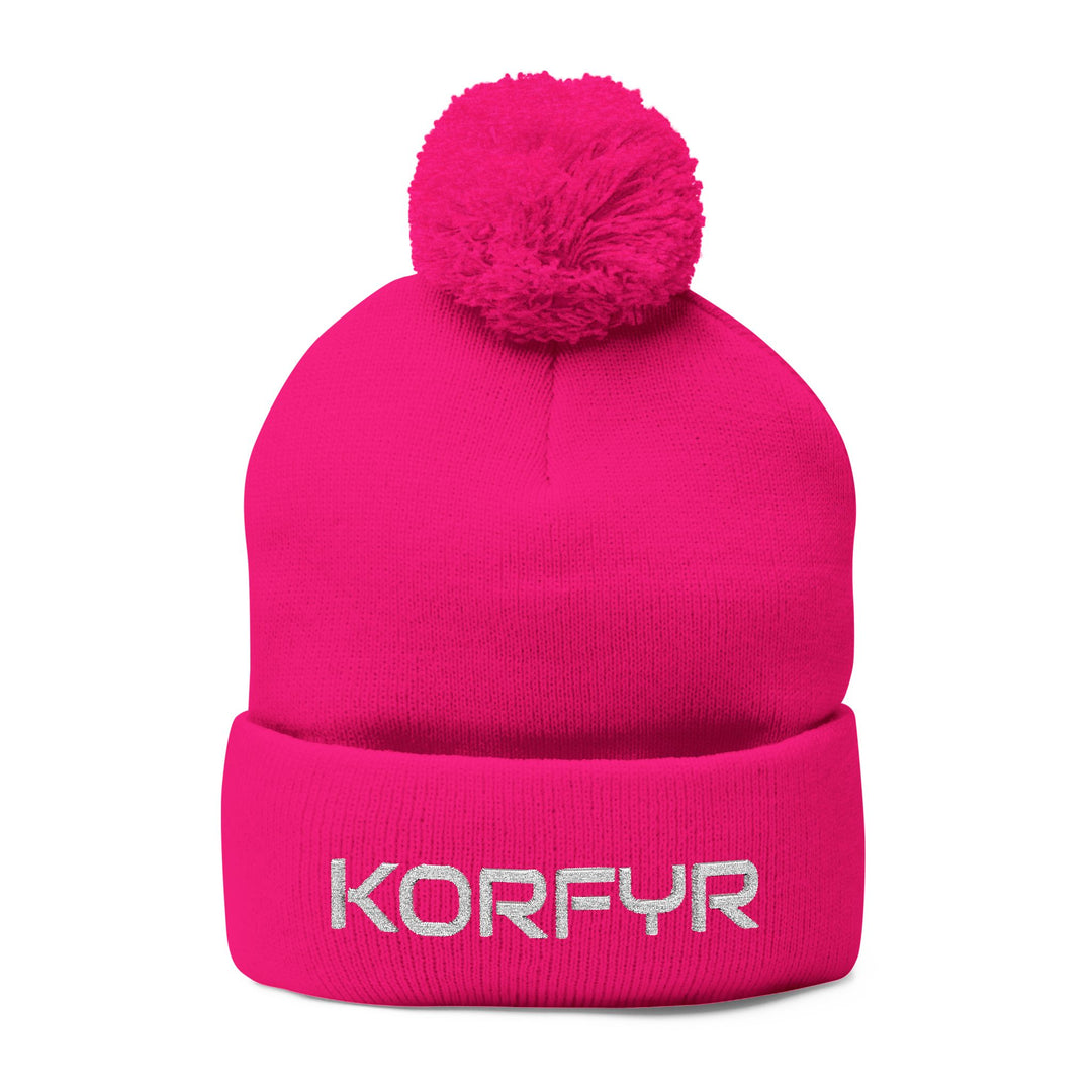 Cozy Pom-Pom Knit Cap | Embroidered Beanie, Winter Accessory, Gifts for Her, Ski Hat, Trendy Knitwear
