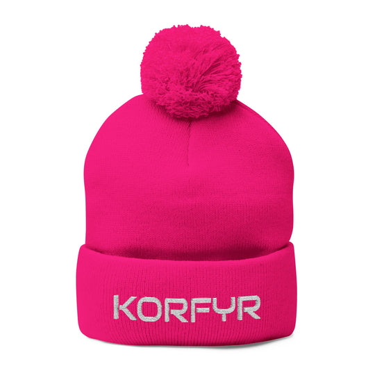 Cozy Pom-Pom Knit Cap | Embroidered Beanie, Winter Accessory, Gifts for Her, Ski Hat, Trendy Knitwear