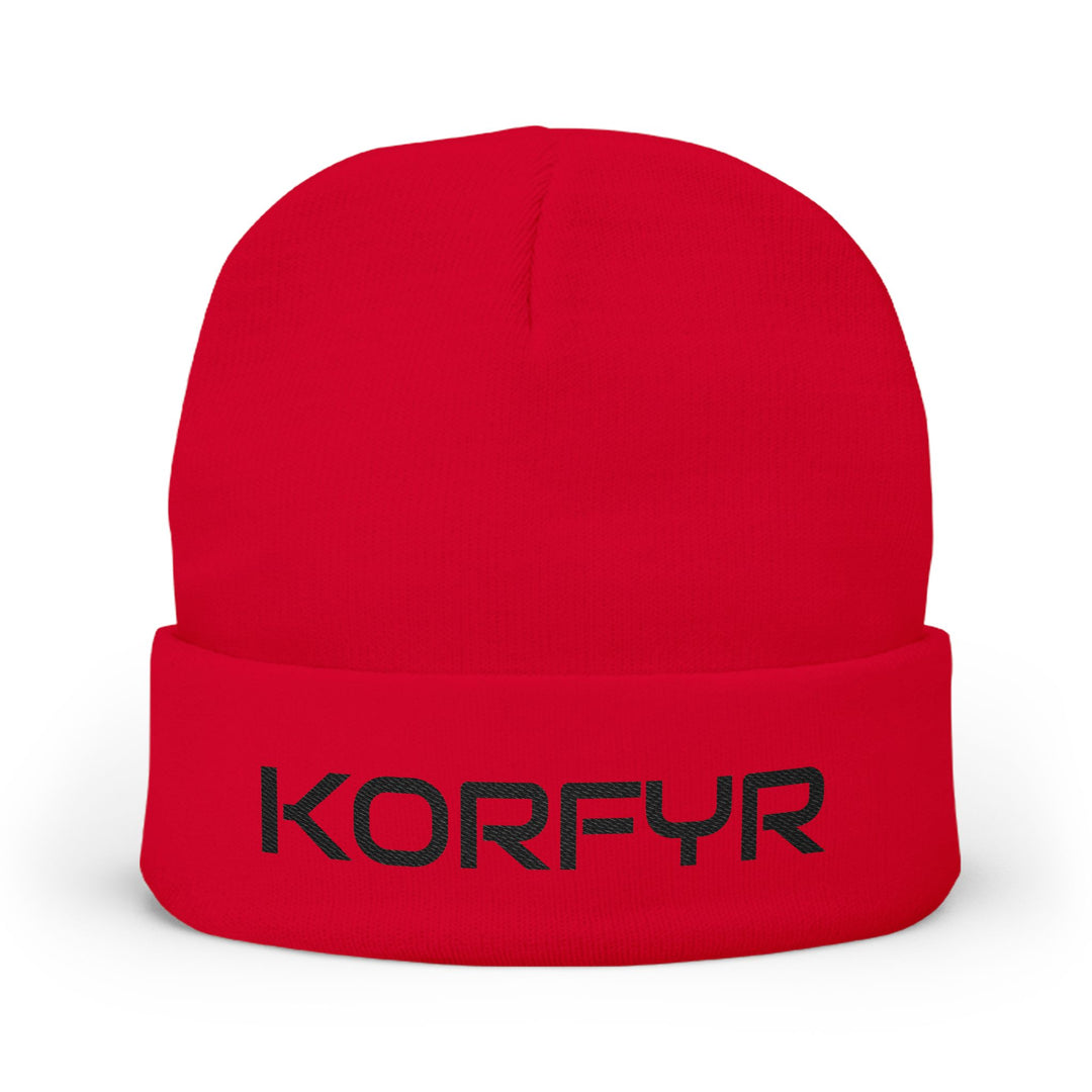 KORFYR Stylish Embroidered Knit Beanie, Custom Winter Hat, Cozy Beanie for Him/Her, Perfect for Gifts, Fashion-Forward Accessories