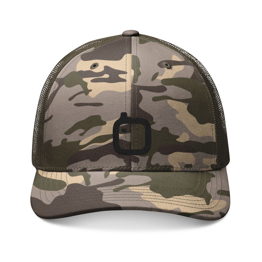 GloFlo Camouflage Embroidered Trucker Hat | Outdoor Style, Men's Fashion, Gift for Him, Hunting Accessory, Casual Wear