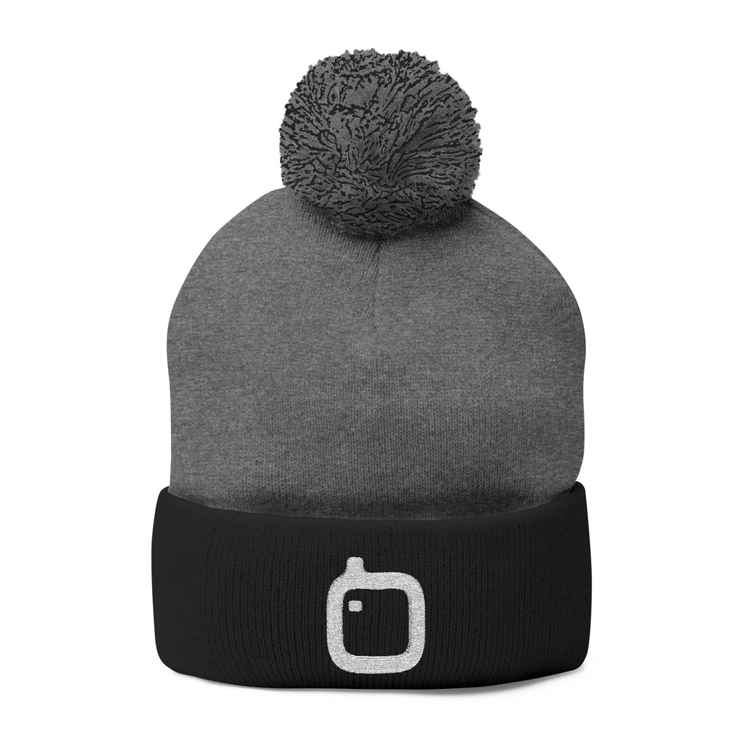 GloFlo Cozy Pom-Pom Knit Cap, Embroidered Beanie for Winter, Perfect Gift for Friends, Casual Knitted Hat, Great for Outdoor Activities