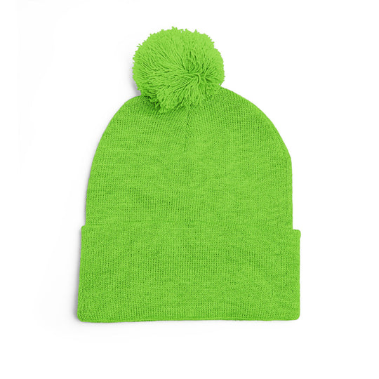 Cozy Pom-Pom Knit Cap | Embroidered Beanie, Winter Accessory, Gifts for Her, Ski Hat, Trendy Knitwear