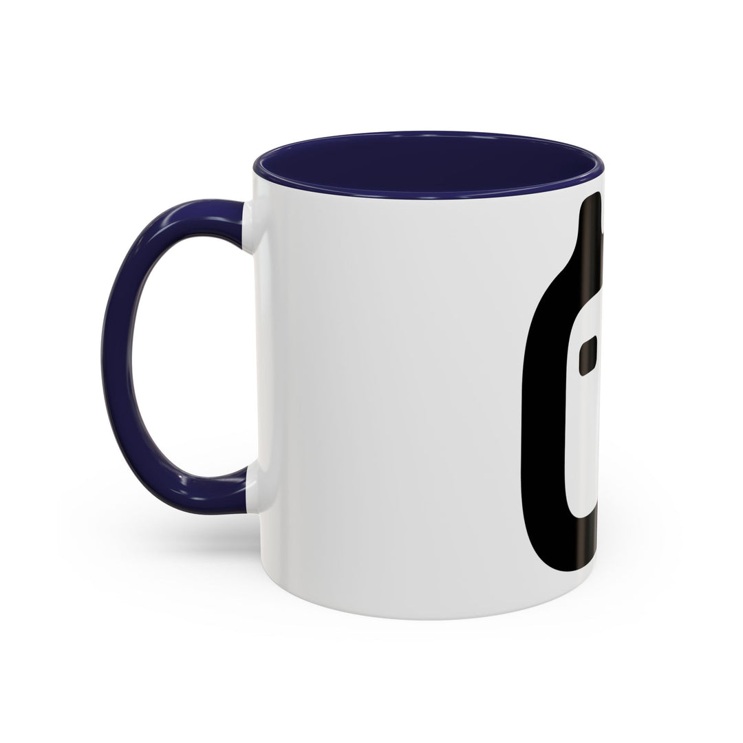 GloFlo Accent Coffee Mug, Black-Handled Mug, Personalized Coffee Cup, Chai Mug, Gift for Coffee Lovers, Ceramic Drinkware