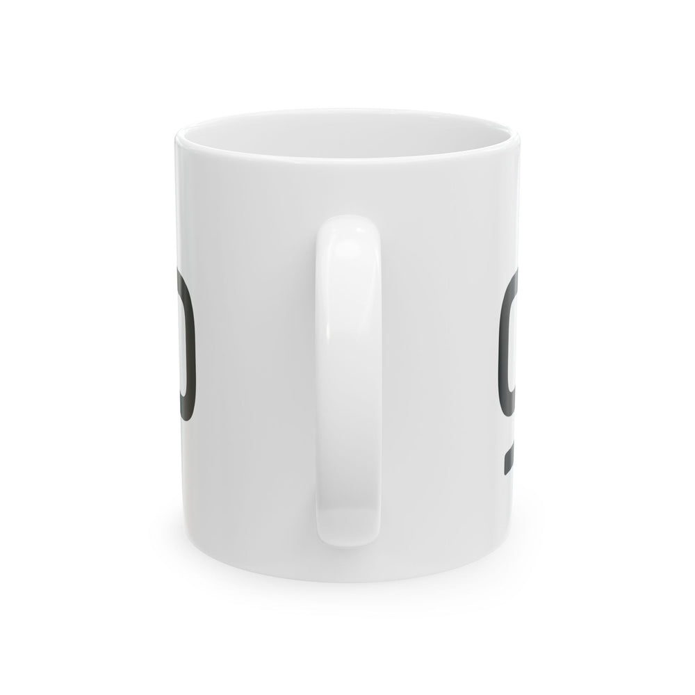 GloFlo Stylish Ceramic Mug with Modern Design, Perfect Gift for Coffee Lovers, Office Decor, Home Use, Birthday and Holiday Present