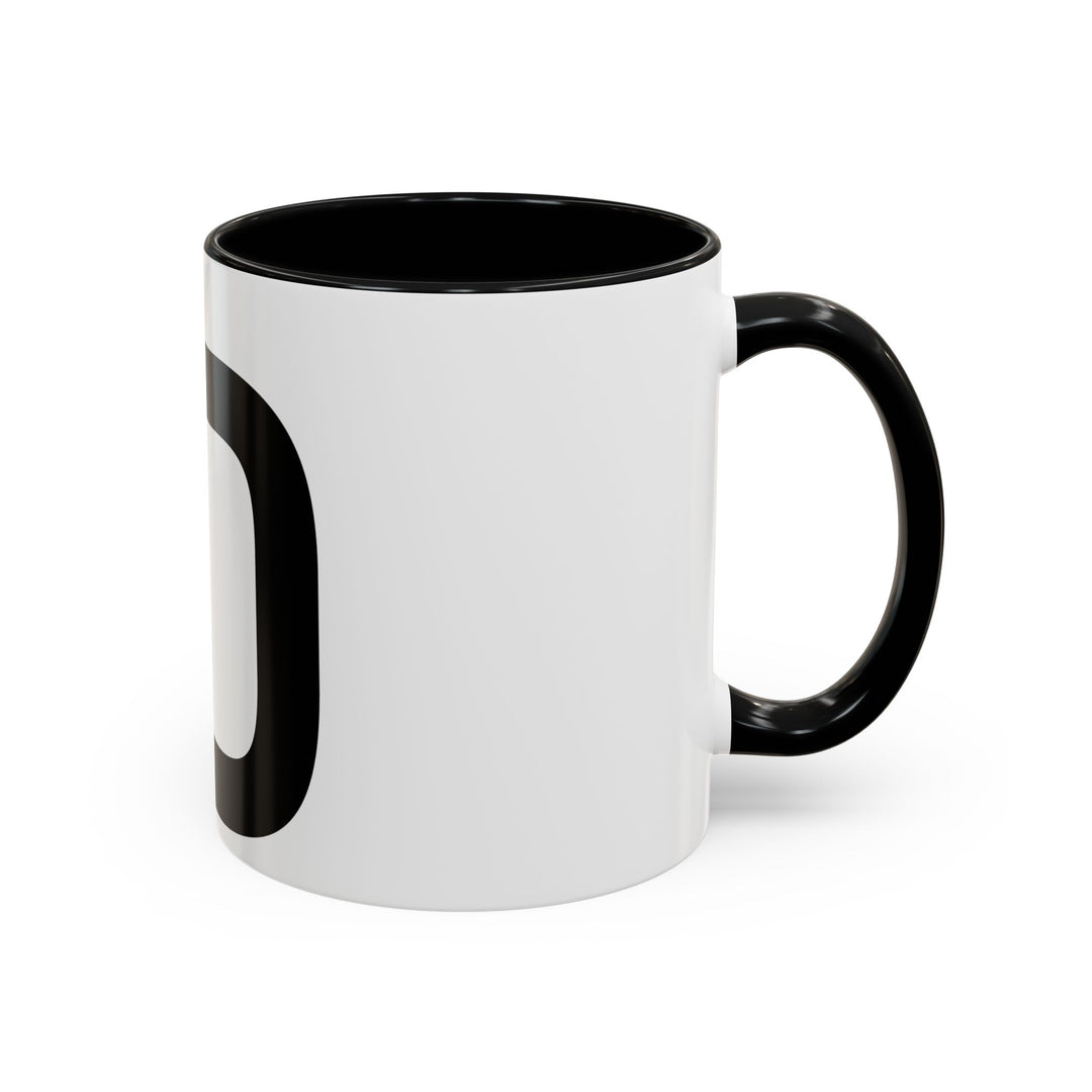 GloFlo Accent Coffee Mug, Black-Handled Mug, Personalized Coffee Cup, Chai Mug, Gift for Coffee Lovers, Ceramic Drinkware