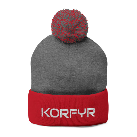 Cozy Pom-Pom Knit Cap | Embroidered Beanie, Winter Accessory, Gifts for Her, Ski Hat, Trendy Knitwear