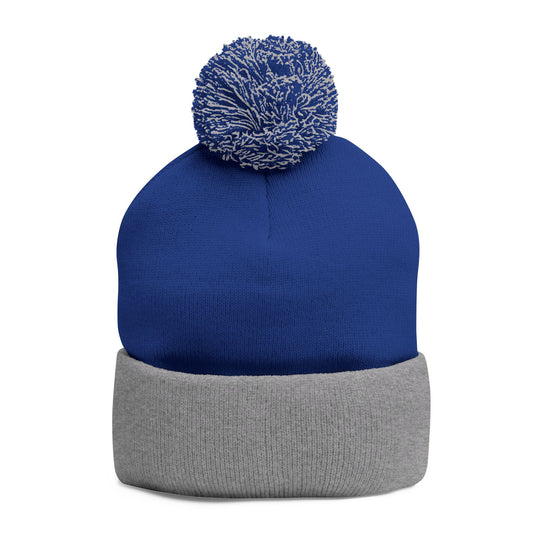 Cozy Pom-Pom Knit Cap | Embroidered Beanie, Winter Accessory, Gifts for Her, Ski Hat, Trendy Knitwear