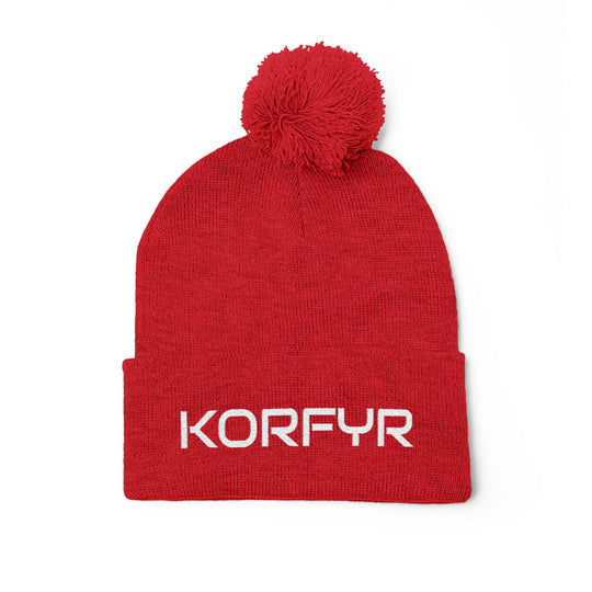 Cozy Pom-Pom Knit Cap | Embroidered Beanie, Winter Accessory, Gifts for Her, Ski Hat, Trendy Knitwear