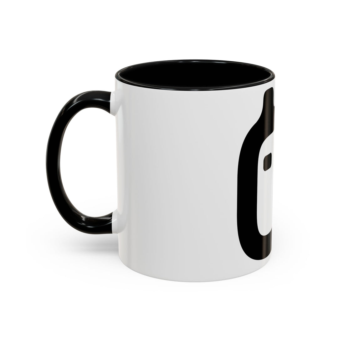GloFlo Accent Coffee Mug, Black-Handled Mug, Personalized Coffee Cup, Chai Mug, Gift for Coffee Lovers, Ceramic Drinkware