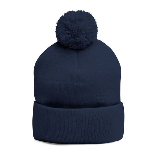 Cozy Pom-Pom Knit Cap | Embroidered Beanie, Winter Accessory, Gifts for Her, Ski Hat, Trendy Knitwear