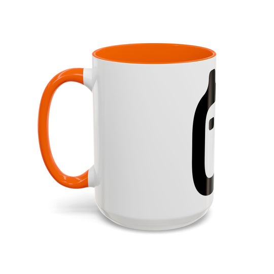 GloFlo Accent Coffee Mug, Black-Handled Mug, Personalized Coffee Cup, Chai Mug, Gift for Coffee Lovers, Ceramic Drinkware