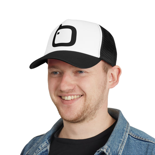 GloFlo Stylish Mesh Cap with Icon, Trendy Trucker Hat for Summer, Outdoor Activities, Casual Wear, Gift for Hat Lovers, Festival Accessory