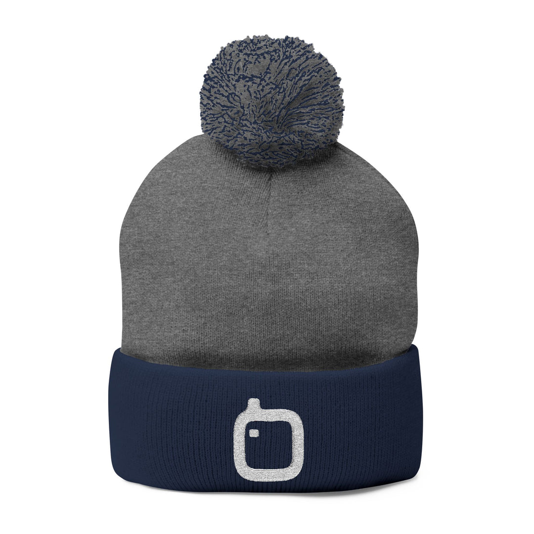 GloFlo Cozy Pom-Pom Knit Cap, Embroidered Beanie for Winter, Perfect Gift for Friends, Casual Knitted Hat, Great for Outdoor Activities