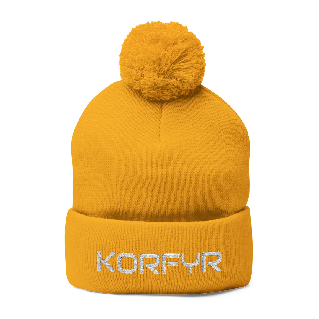 Cozy Pom-Pom Knit Cap | Embroidered Beanie, Winter Accessory, Gifts for Her, Ski Hat, Trendy Knitwear
