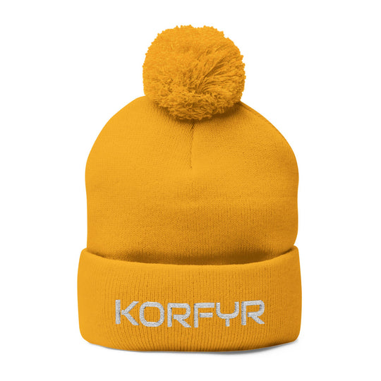 Cozy Pom-Pom Knit Cap | Embroidered Beanie, Winter Accessory, Gifts for Her, Ski Hat, Trendy Knitwear