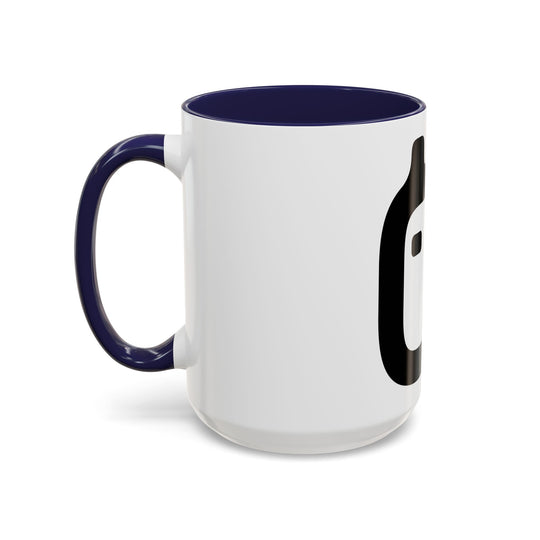 GloFlo Accent Coffee Mug, Black-Handled Mug, Personalized Coffee Cup, Chai Mug, Gift for Coffee Lovers, Ceramic Drinkware