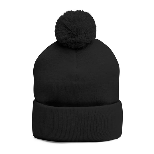 Cozy Pom-Pom Knit Cap | Embroidered Beanie, Winter Accessory, Gifts for Her, Ski Hat, Trendy Knitwear
