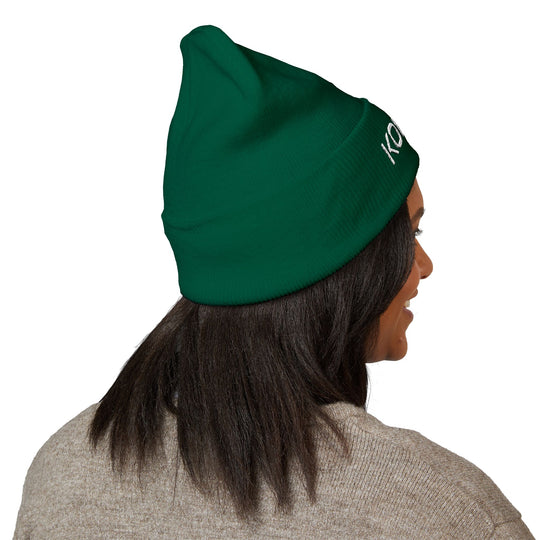 KORFYR Classic Cuffed Beanie - Cozy Embroidered Hat for Winter, Fashion Accessory, Streetwear Style, Gift for Him/Her, Casual Headwear
