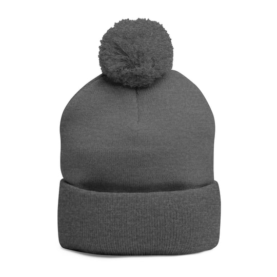 Cozy Pom-Pom Knit Cap | Embroidered Beanie, Winter Accessory, Gifts for Her, Ski Hat, Trendy Knitwear