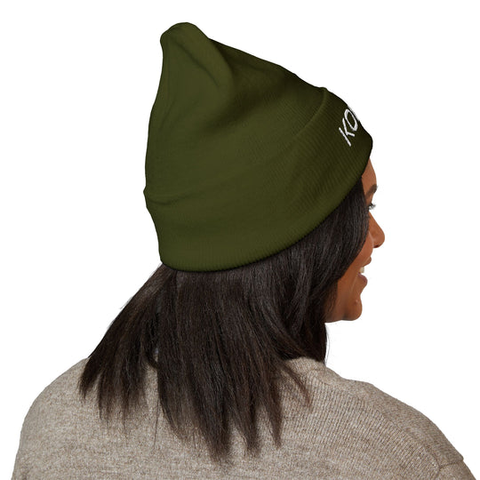 KORFYR Classic Cuffed Beanie - Cozy Embroidered Hat for Winter, Fashion Accessory, Streetwear Style, Gift for Him/Her, Casual Headwear
