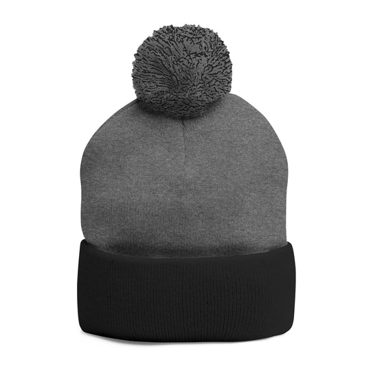 Cozy Pom-Pom Knit Cap | Embroidered Beanie, Winter Accessory, Gifts for Her, Ski Hat, Trendy Knitwear