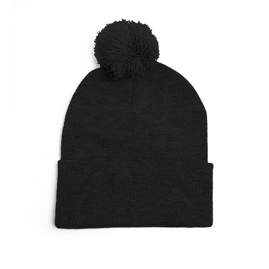 Cozy Pom-Pom Knit Cap | Embroidered Beanie, Winter Accessory, Gifts for Her, Ski Hat, Trendy Knitwear